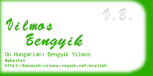 vilmos bengyik business card
